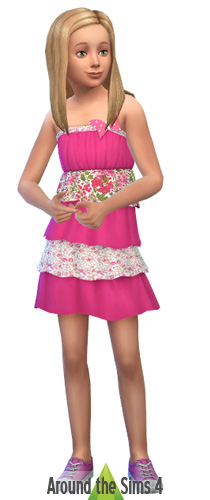 layered dress pink and flowers