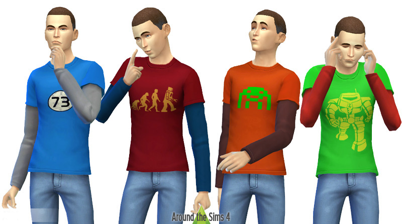 Big Bang Theory T-shirts for Sims