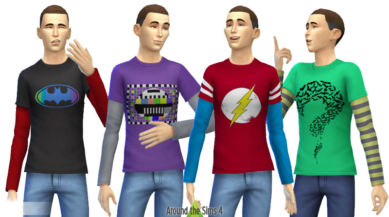 Big Bang Theory T-shirts for Sims