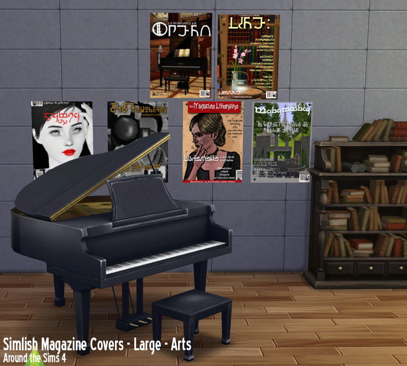 Simlish magazine covers - arts