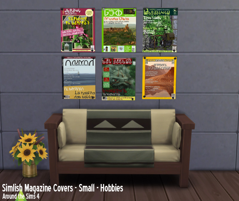 Simlish magazine covers - hobbies